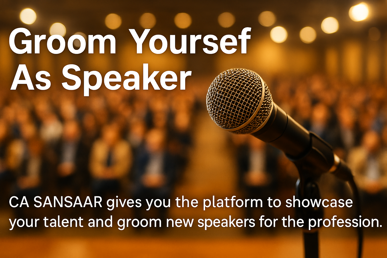 test Groom Yourself As Speaker - CASANSAAR Is Giving Platform To Groom Yourself