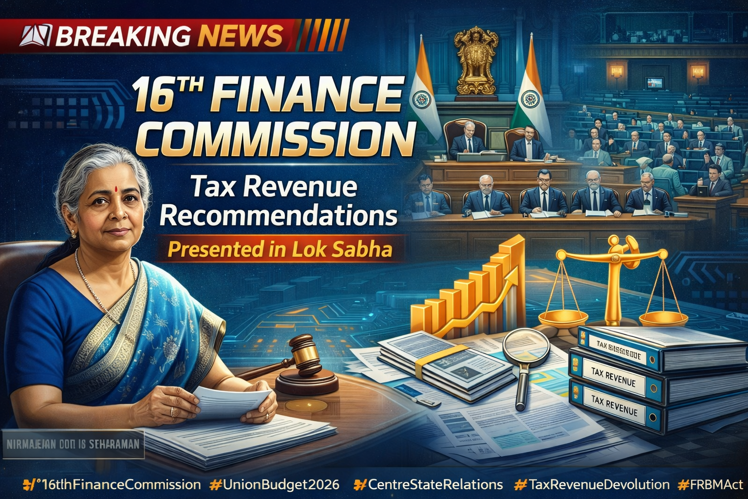 Tax Revenue Recommendations of 16th Finance Commission Presented in LS