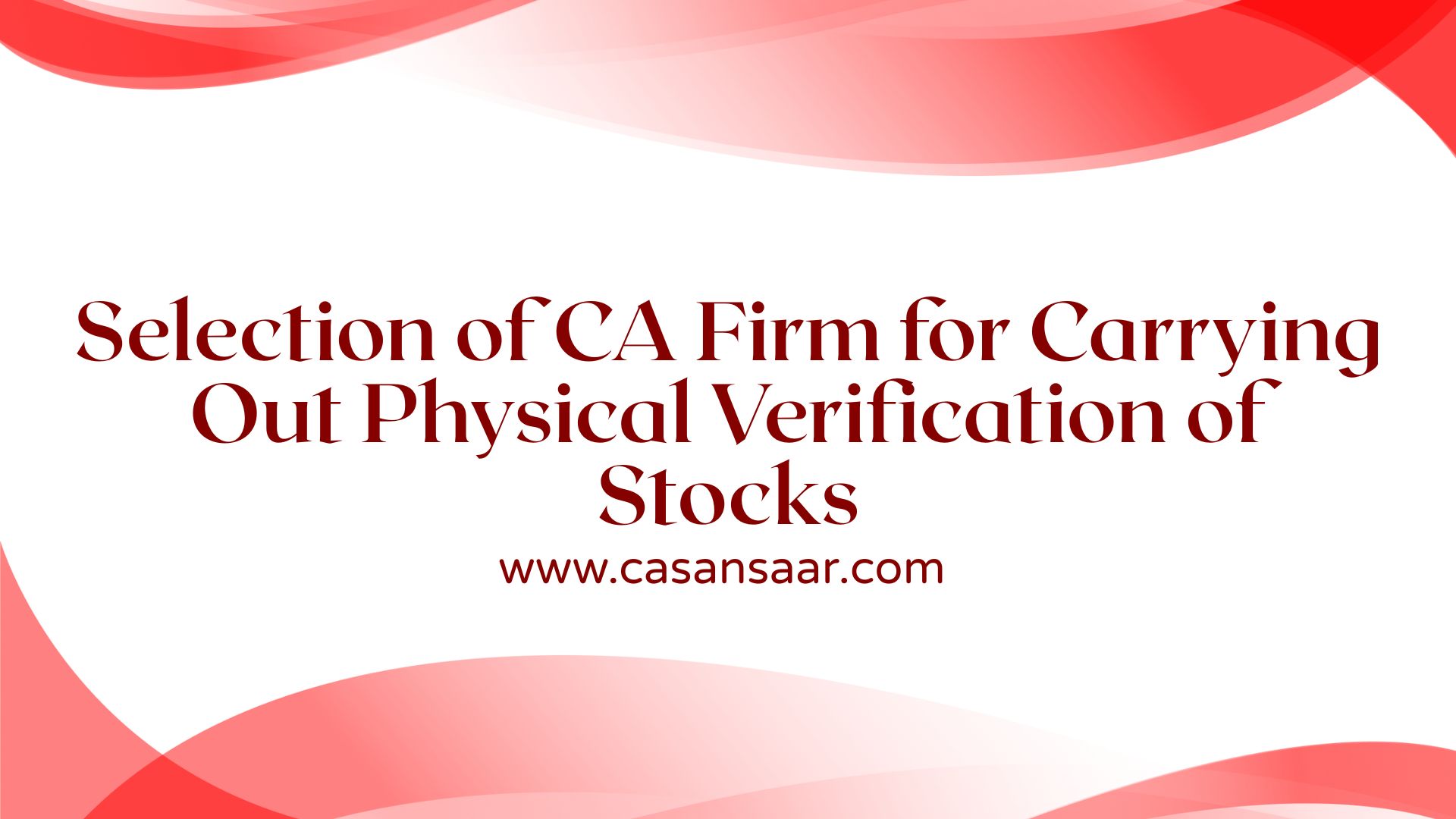 Empanelment of CA/CMA Firms/LLPs for Physical verification of Stores