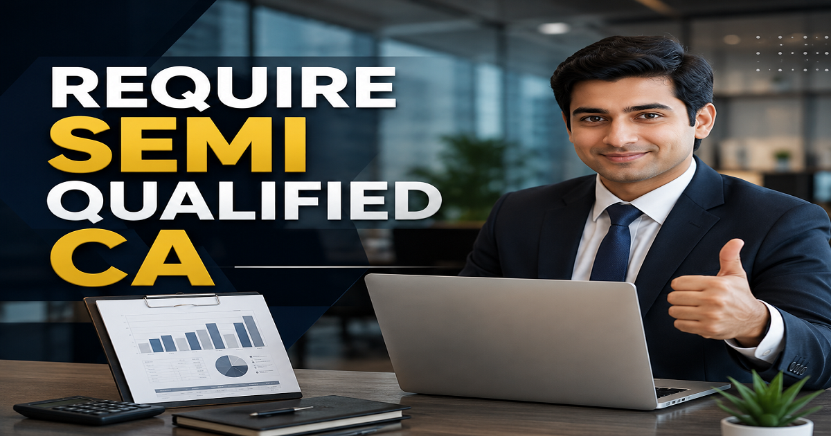 Backend Required Semi Qualified CA